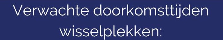 Doorkomsttijden per wisselplek