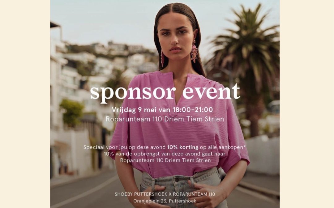 Sponsor evenement: Voor het goede doel… én een goede outfit